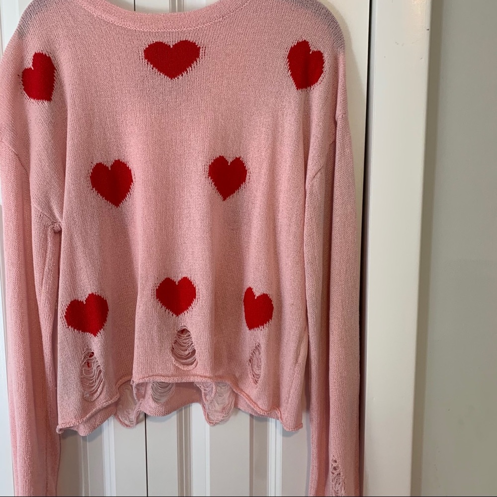Cozy Ripped Heart Sweater